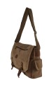 Bolso mensajero de lona Marrón
