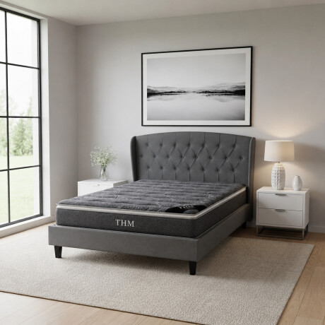 Sommier 2 Plazas THM Hybrid Silver Con Respaldo Sommier 2 Plazas THM Hybrid Silver Con Respaldo