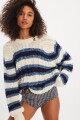 FRANKIE CABLE STRIPED PUL Marfil