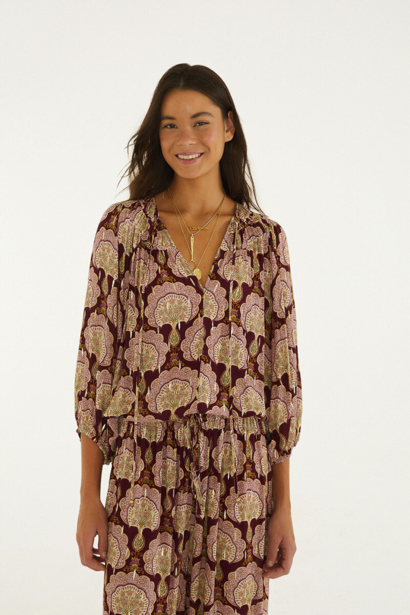 BLUSA Bordo