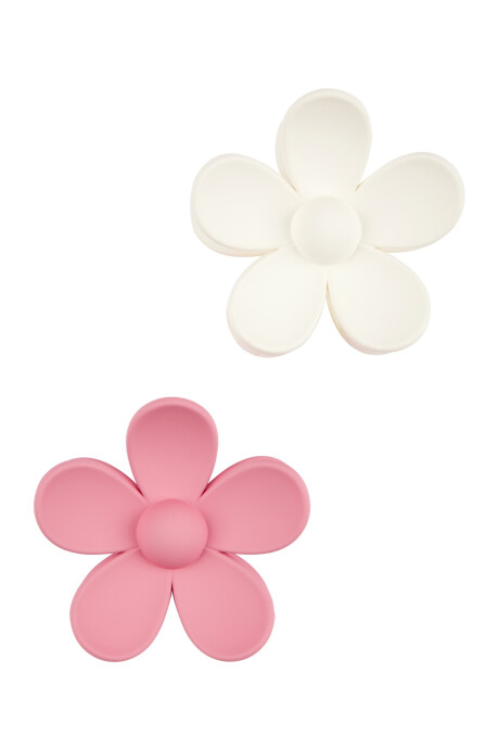 Pack dos pinzas de pelo, diseño floral Sin color