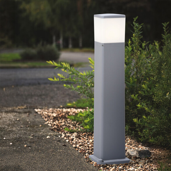 Poste caminero gris IP55 E27 800mm VIRGILIO FL0652