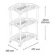 Organizador De Cocina Frutero Baño 3 Estantes Plástico Negro