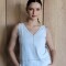 Musculosa Aloe Blanco pespunte beige
