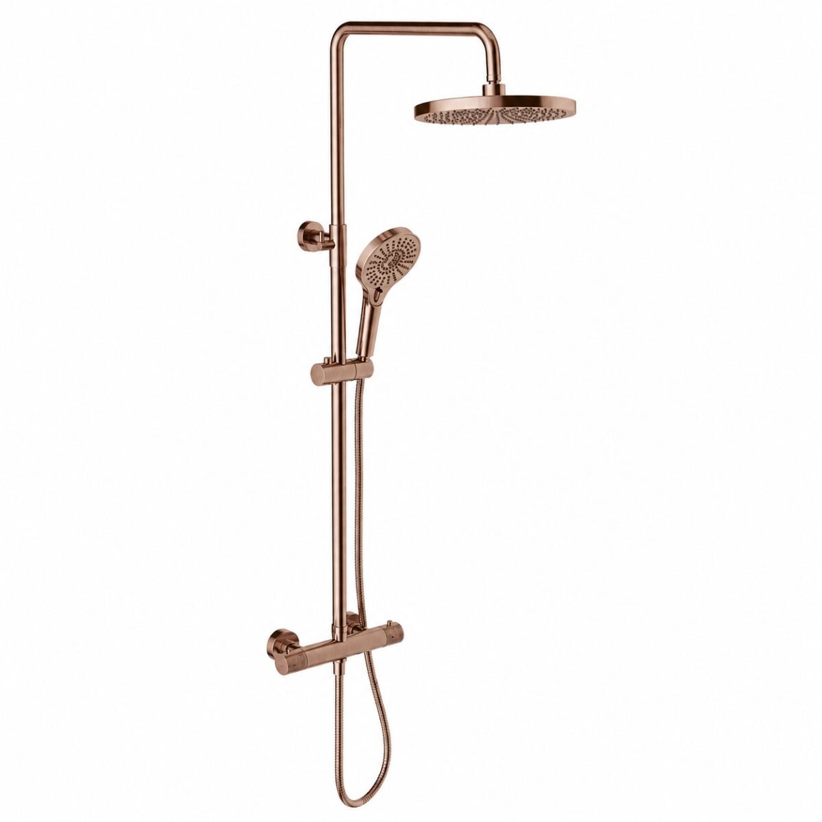 Barral De Ducha Exterior Termostático Signature Bronce Cepillado 