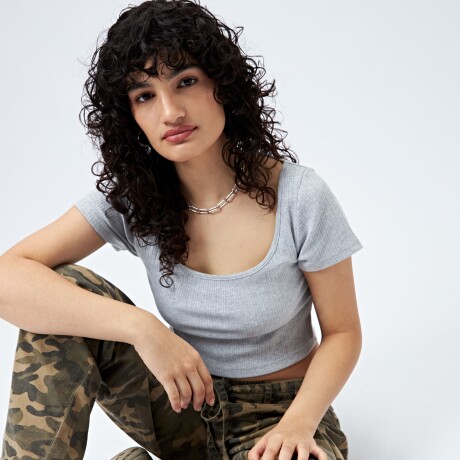 REMERA FORTE Gris Melange