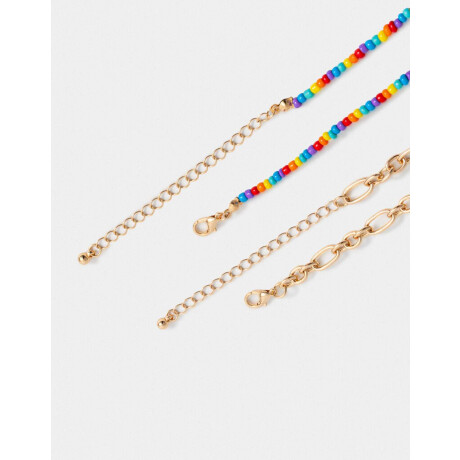 Collares Cortos Pride Dorado