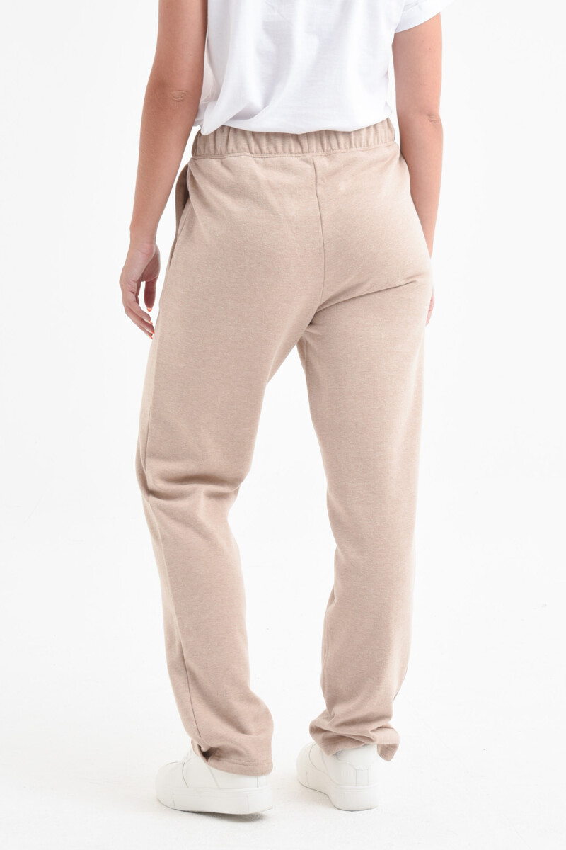 Pantalón deportivo básico Beige Melange