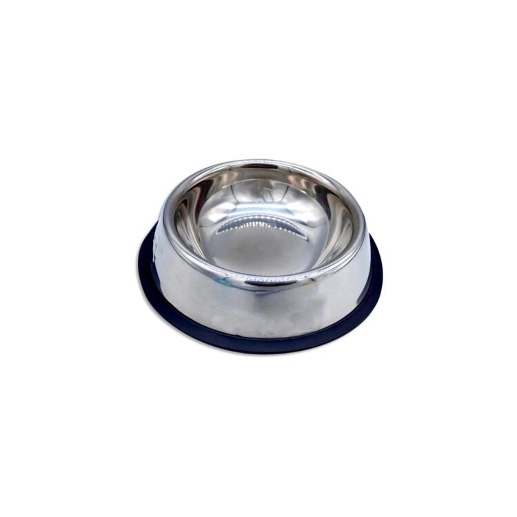 PLATO ACERO MASCOTA 18CM PLATEADO