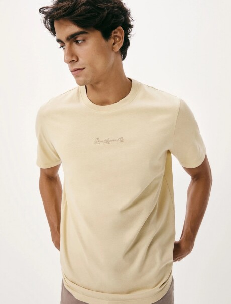 CAMISETA CON ESTAMPA MODELO REGULAR BEIGE
