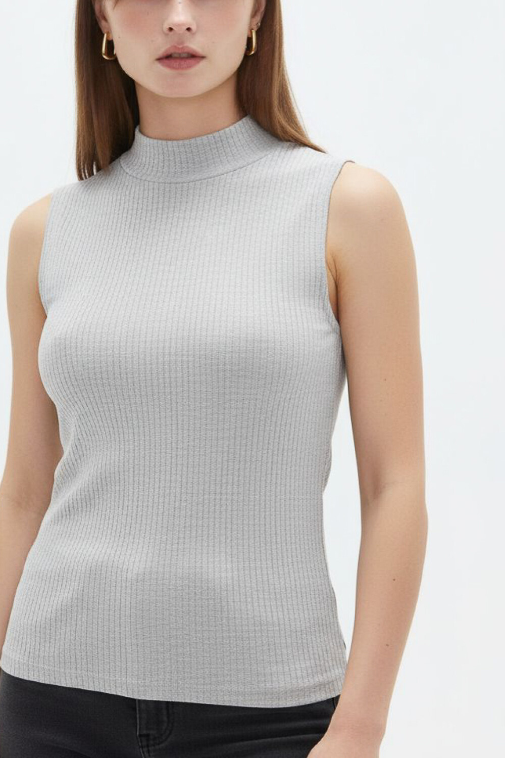 Remera Curea Gris Melange Medio