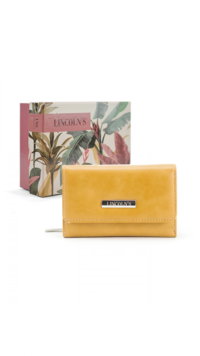 BILLETERA GLICINA - MOSTAZA 