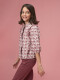 Camisa De Flores Berenjena