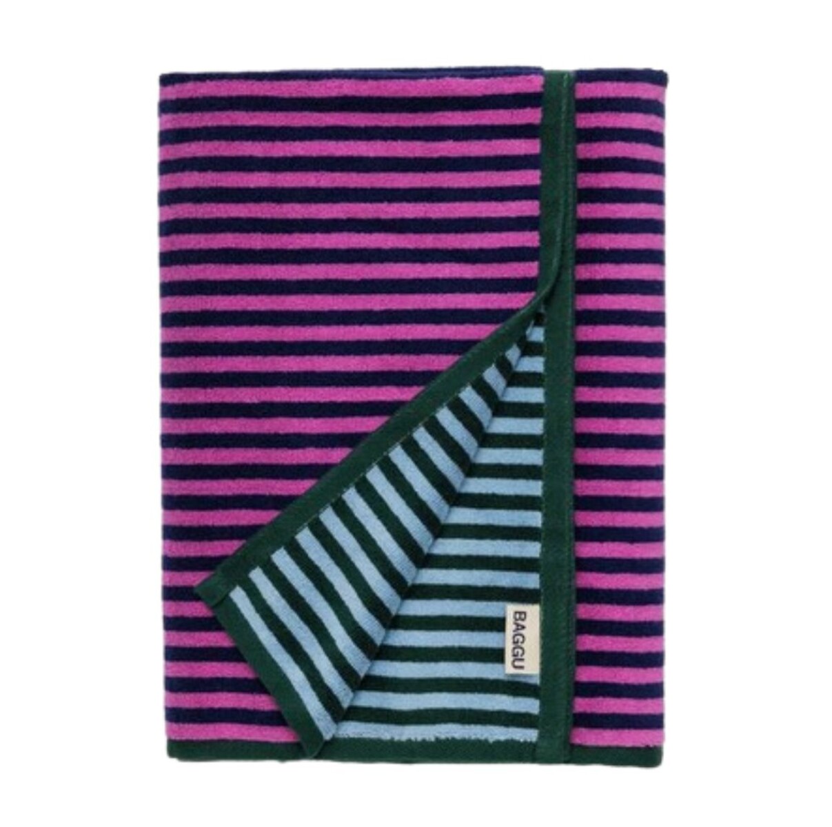 Toallón De Baño 100% algodón orgánico 152x76 Cm - Pink Green Candy Stripe 