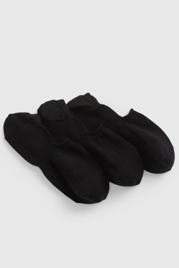 Medias No Show Pack X3 Hombre True Black