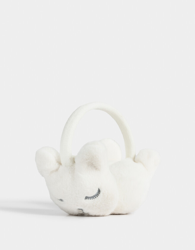 Orejeras infantiles Orejera Infantil Gatito - Blanco Crudo