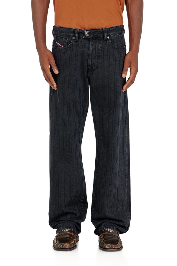 Jean Para Hombre 1980 D-Eeper-Ra Negro/gris Oscuro
