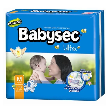 PAÑAL BABYSEC ULTRA AZUL M X 72 PAÑAL BABYSEC ULTRA AZUL M X 72