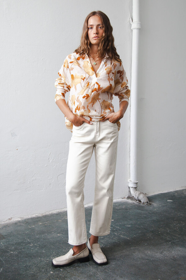 BLUSA HANNA BOTANICA BEIGE