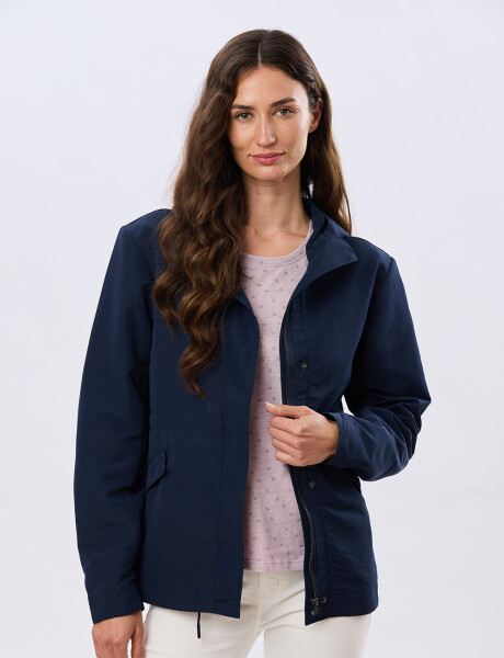 CAMPERA CON CAPUCHA Azul