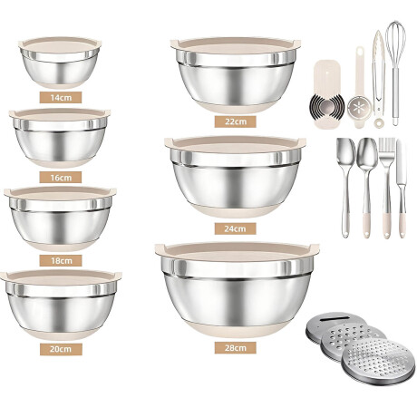 Set X16 Bowls Utensilios Cocina El Chingón Acero Inoxidable Set X16 Bowls Utensilios Cocina El Chingón Acero Inoxidable