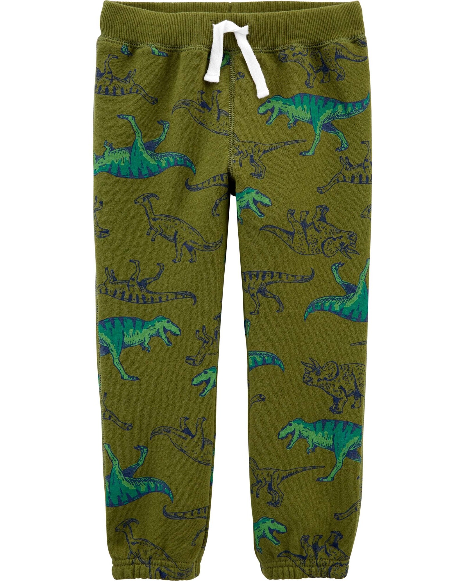 Pantalón de algodón con felpa diseño dinosaurios Sin color