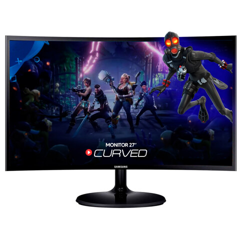 Monitor Samsung Essential 27 Curvo C27f390fh Fhd 60hz MONITOR SAMSUNG ESSENTIAL CURVO 27" F390