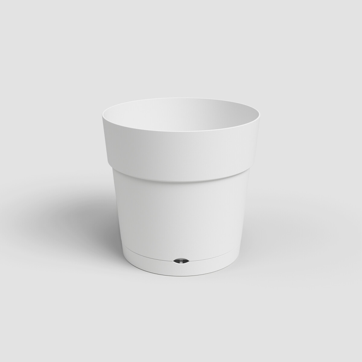 MACETA CON PLATO CAPRI 30 - BLANCO 
