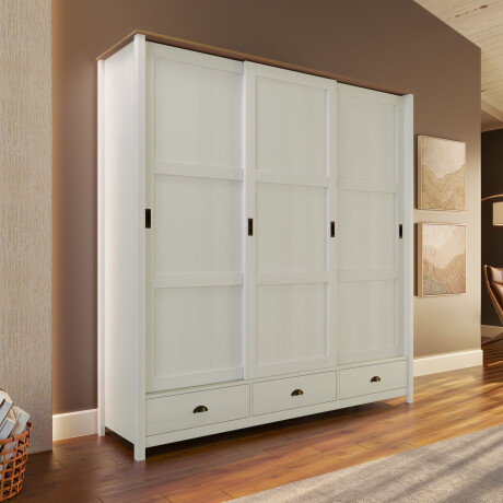 PLACARD 3 PUERTAS MADERA NATURAL-BEIGE ADAKU 2.0