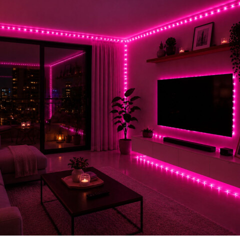 Tira de Luces Led Fucsia