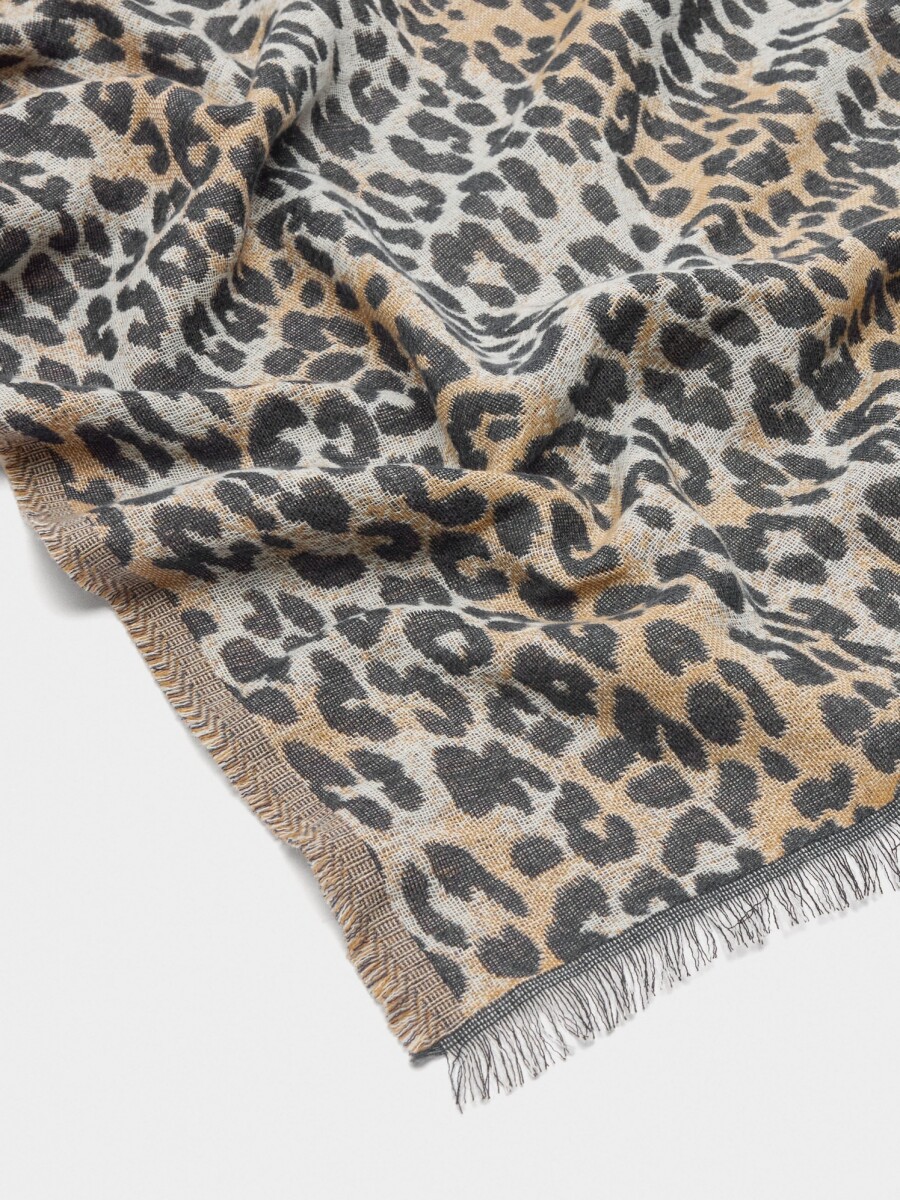 Pañuelo Estampado Animal marron