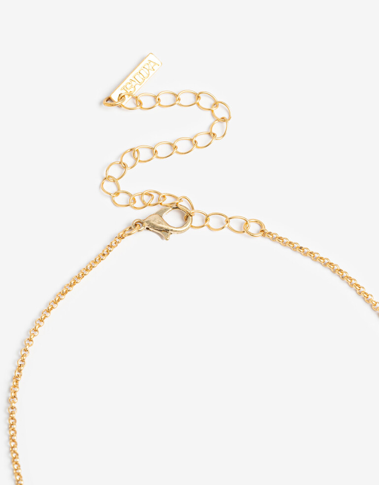 Cadena Corta con Dije Metal Cadena Corta Con Dije Flor - Dorado Oro Amarillo