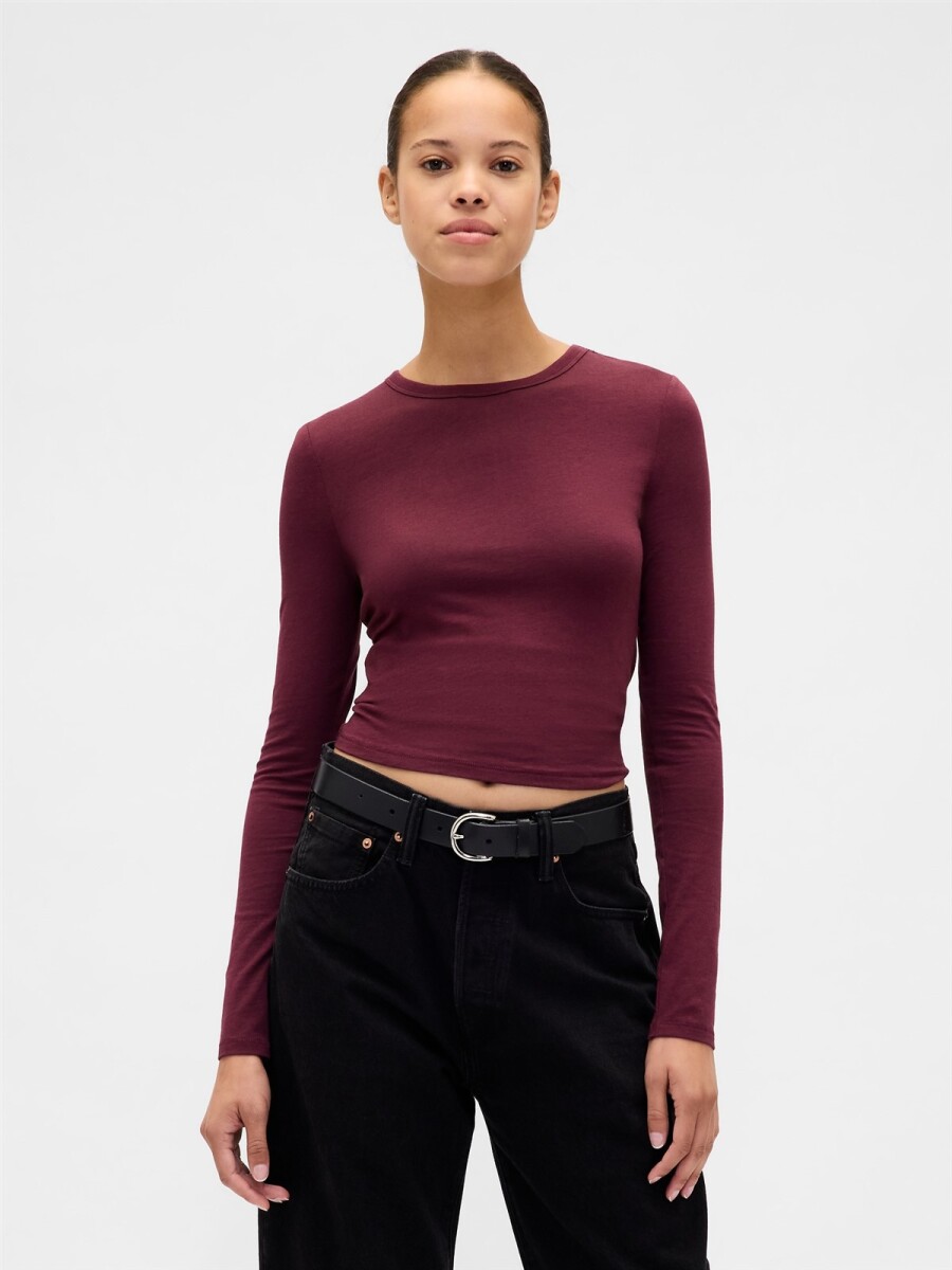 Remera Manga Larga Mujer - Tuscan Red 