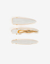 Horquillas con Accesorios Metal Set De 3 Horquillas Con Esmalte. - Combinacion Bicolor