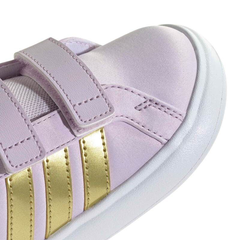 Championes de Niños Adidas Grand Court Elsa Preescolar Lila - Dorado