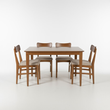 Juego de Comedor Olmo - Mesa 120 + 4 sillas Honey