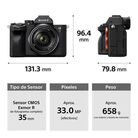 Cámara de Fotos Sony Mirrorless FullFrame ILCE-7M4K