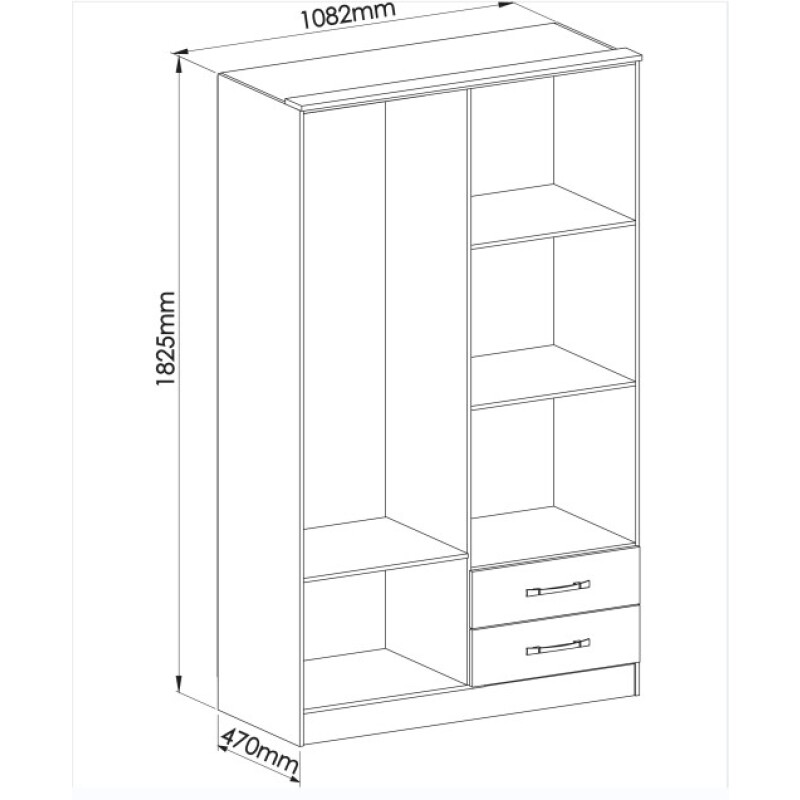 Ropero Armario de 4 Puertas TOKIO BLUSH