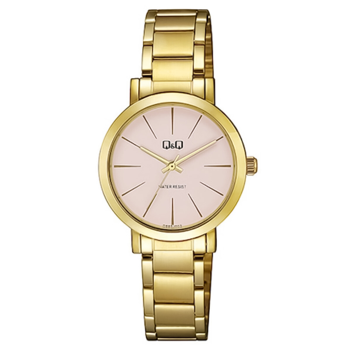 Reloj Q&Q Original Metal Dorado Para Dama Análogo - Dorado-Rosa 