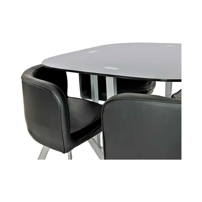 Juego DE COMEDOR ASUNCION Mesa vidrio + 4 butacas N/A