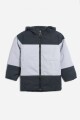 Campera capitoneada con capucha GRIS
