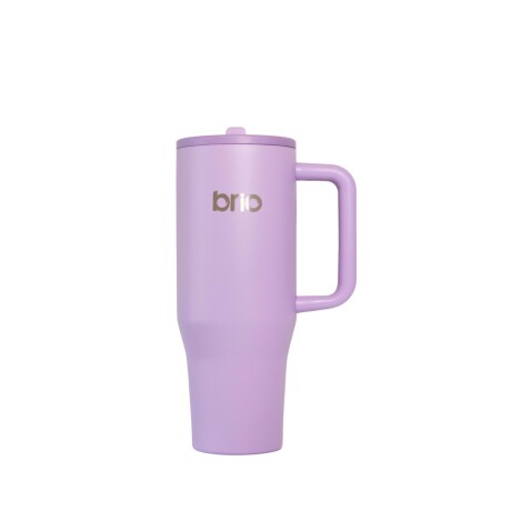 Vaso Térmico Brio Con Tapa Y Sorbito 1200 Ml Lavanda