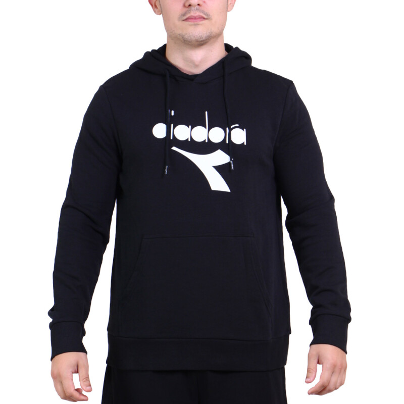 Diadora Canguro Deportivo Hombre Hoodie Ess. Sports Negro