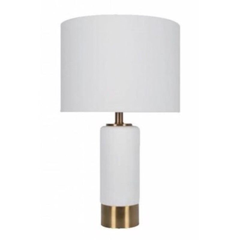 VELADOR DE MESA 1L E27 BLANCO Y DORADO VELADOR DE MESA 1L E27 BLANCO Y DORADO