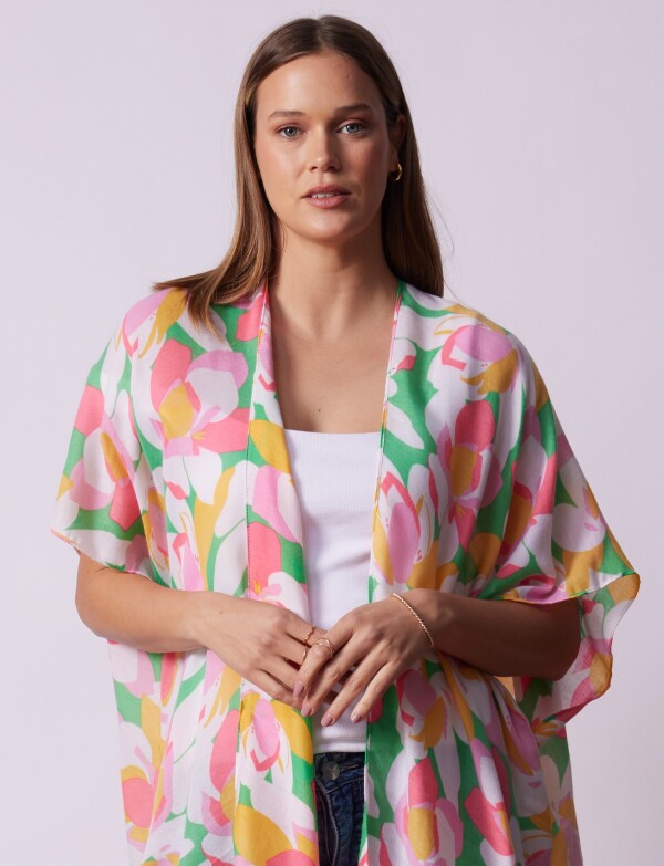 Kimono Printed MULTI/VERDE