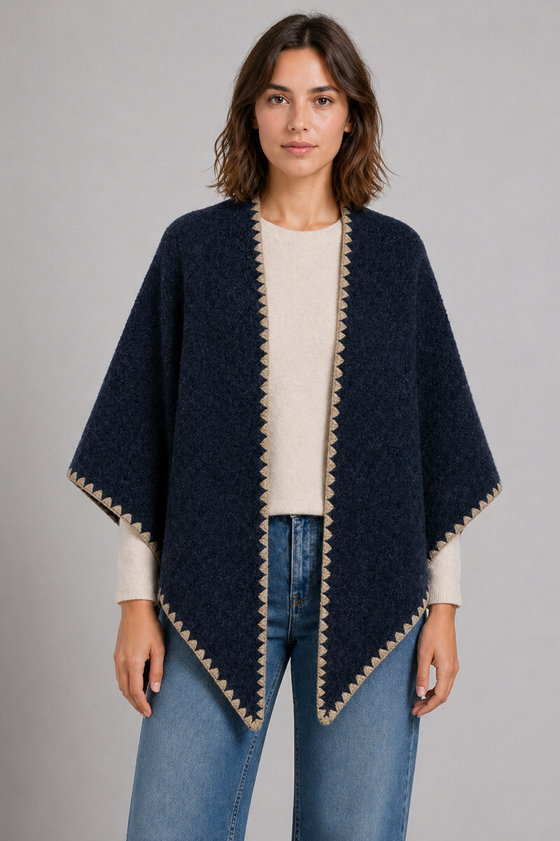 Ruana triángulo Iris - Azul marino 