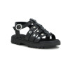 Molekinha Sandalia Con Tiras Infantil Napa Turim Negro