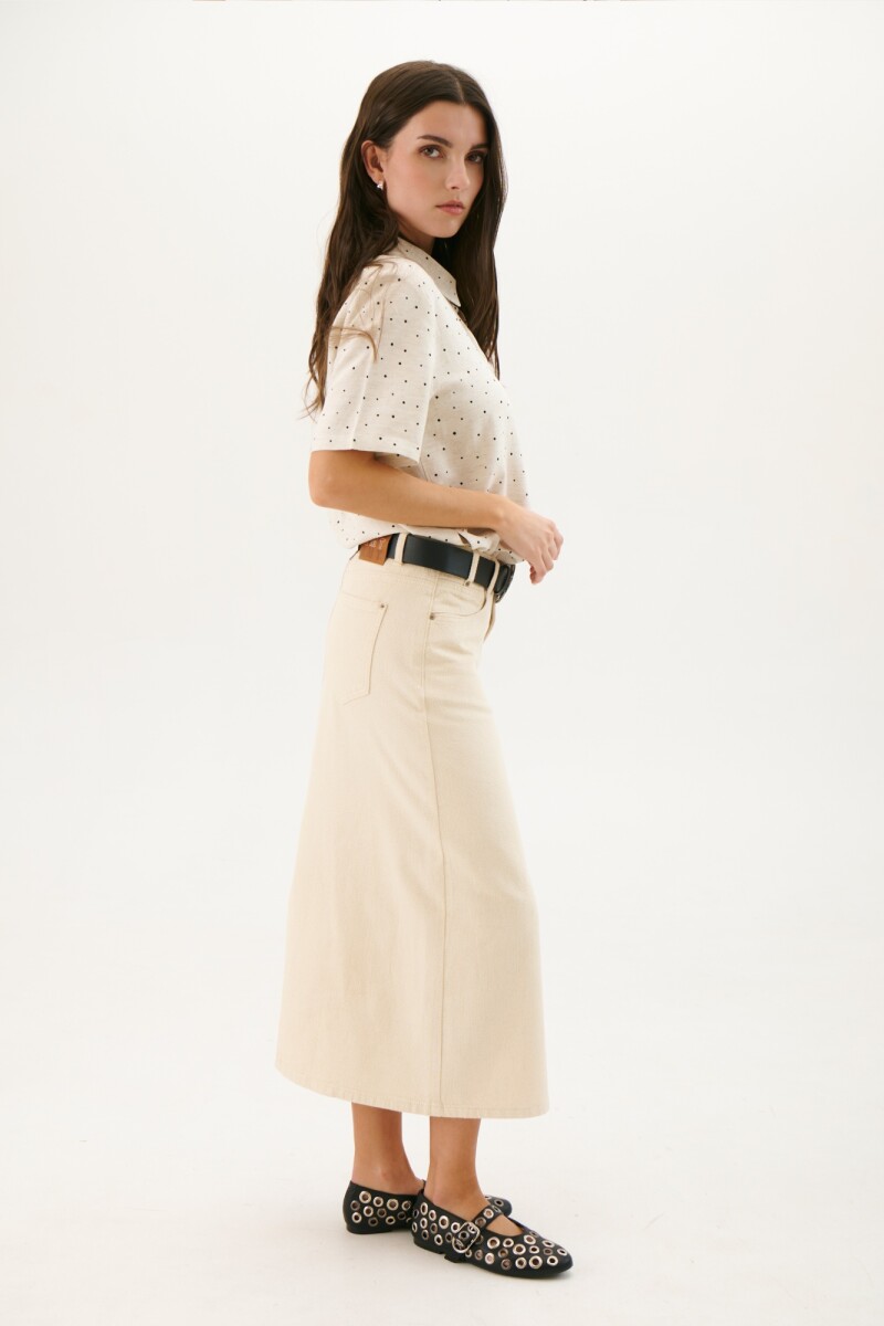 FALDA FIT COTTON NATURAL
