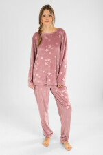 Pijama velour estrellas Bordeaux