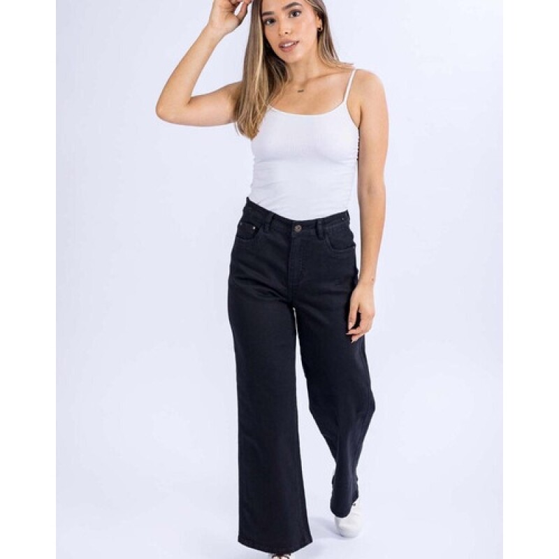 Pantalón de jeans para Mujer Wide UFO Paris Negro Negro